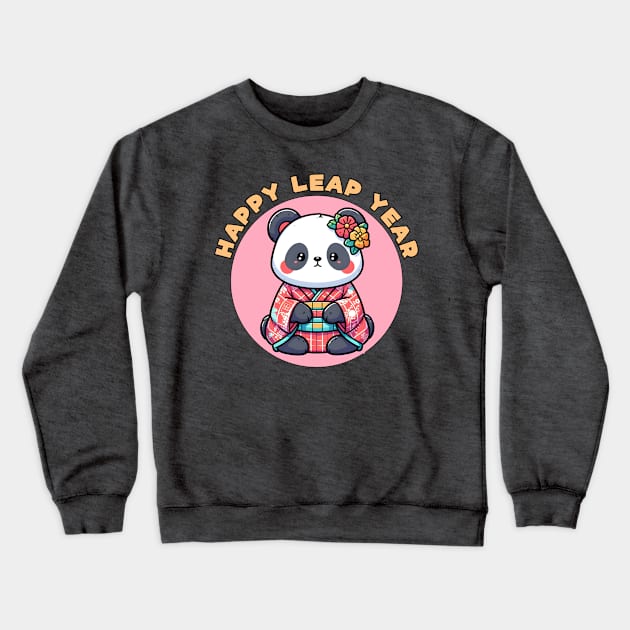 Leap year panda Crewneck Sweatshirt by Japanese Fever